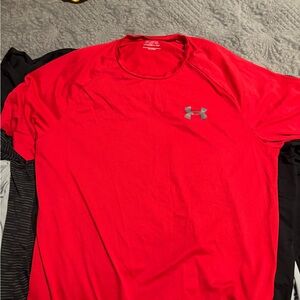Under Armour Tech Tee Shirt Men’s Large Red Lightweight Performance